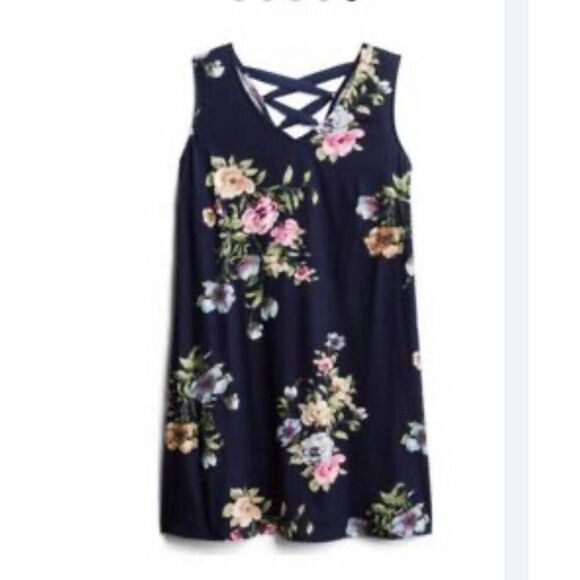 Fortune & Ivy Liberty Sleeveless Cross Back Dress Size 1X - Picture 1 of 6